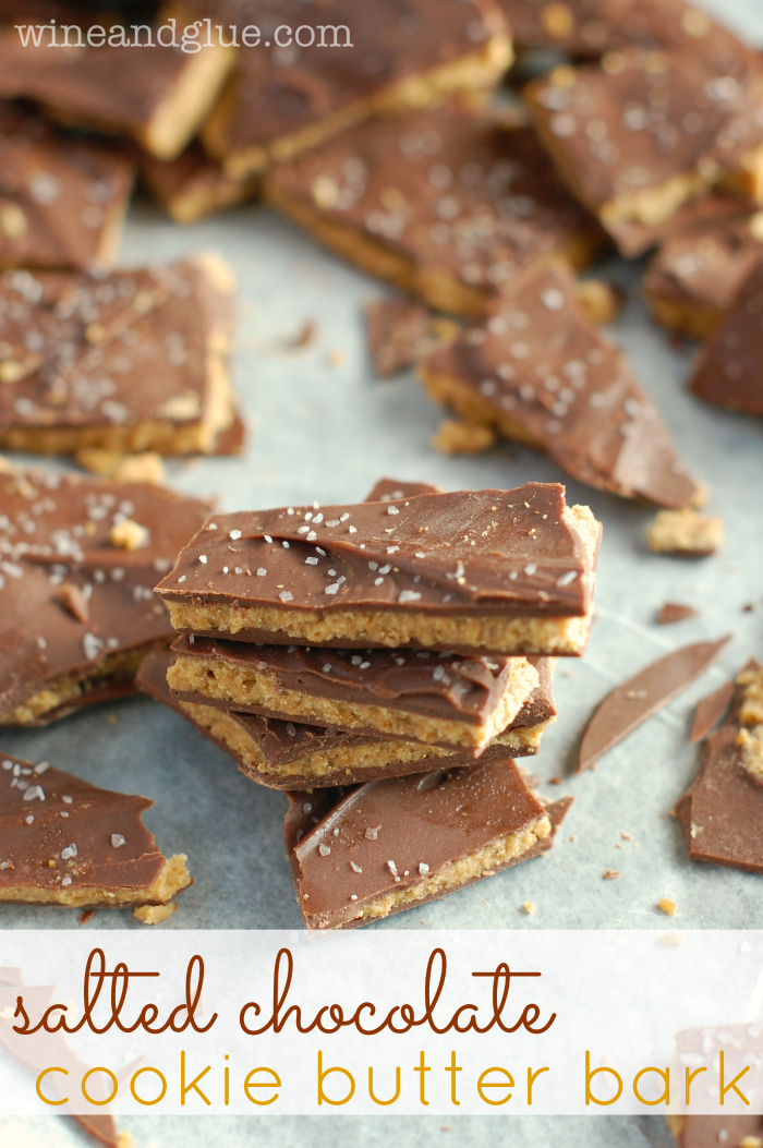 salted chocolate cookie butter bark wine glue salted chocolate cookie butter bark wine glue